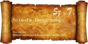 Szikula Tarziciusz névjegykártya